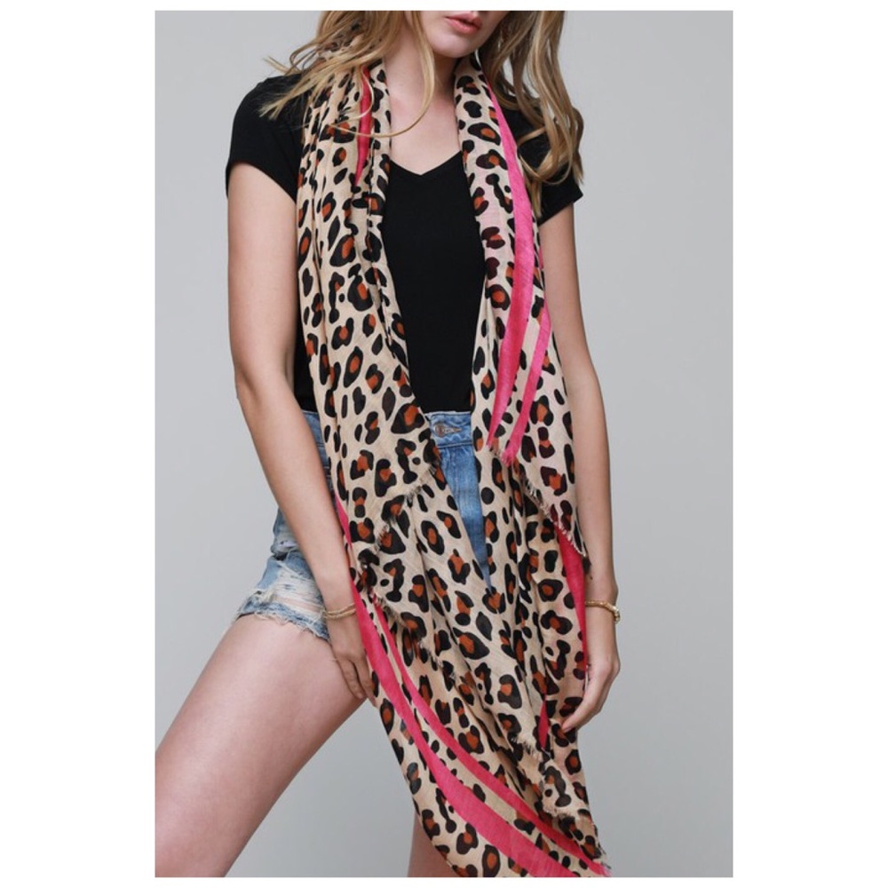 Leopard Print Versatile Wrap Hair Neck Scarf Sarong One Size - Picture 3 of 8
